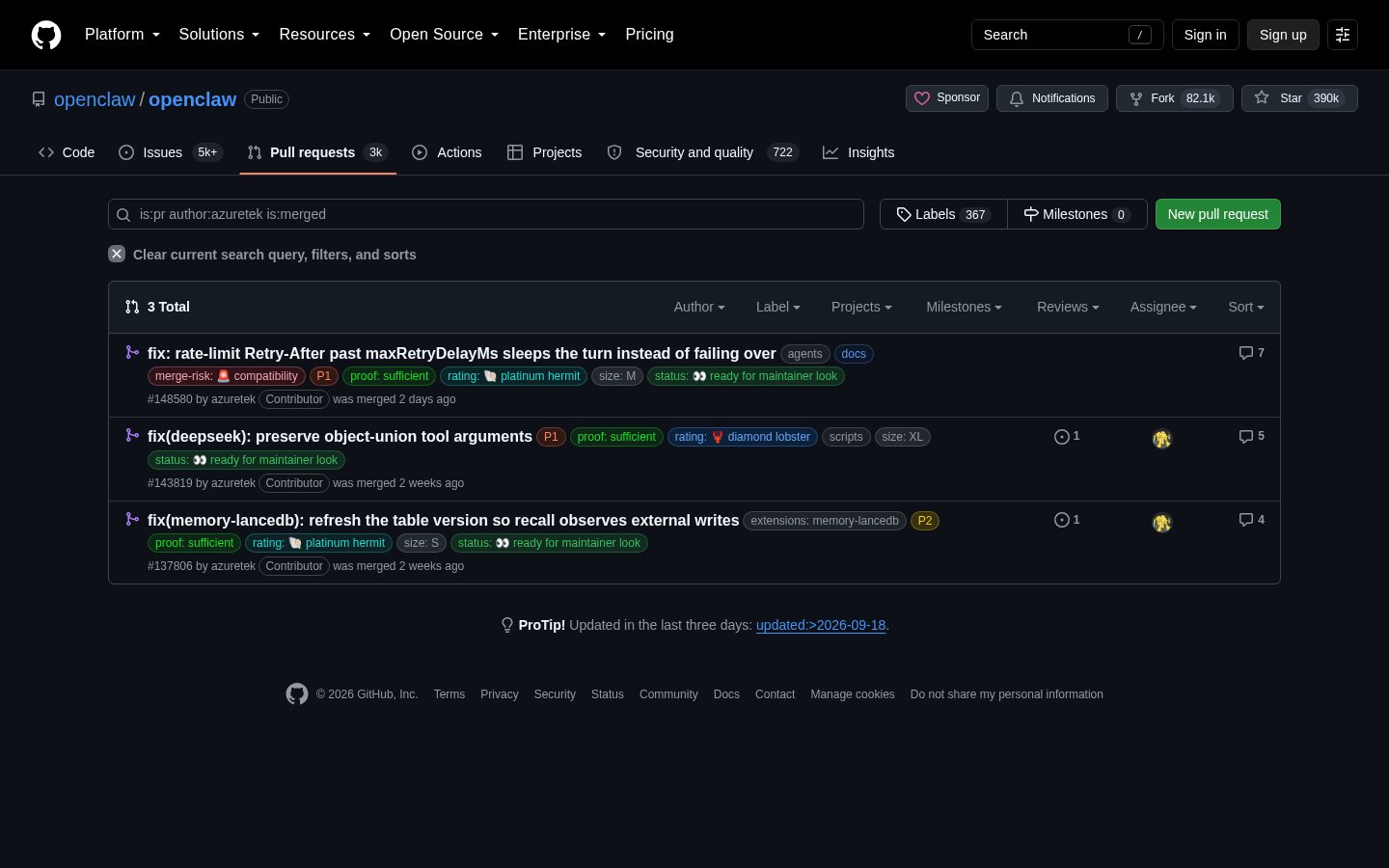 Open source contributions